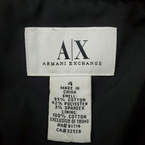 Armani Exchange‎ Womens Bodycon Dress Size 4 Removable Straps Stretch Black - Picture 8 of 9